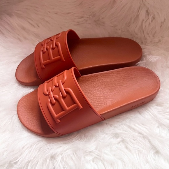 New! BALLY “Scotty” BB Logo Chain Pool Slides Sandals - Picture 4 of 9